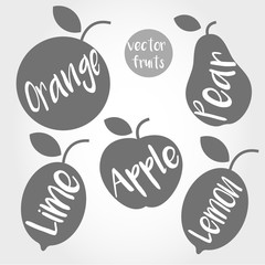 grey fruit silhouette