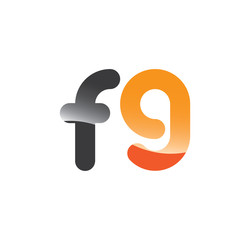 f9 initial grey and orange with shine
