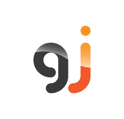 gj initial grey and orange with shine