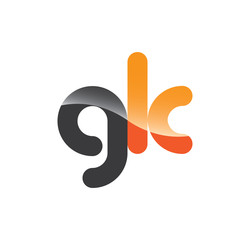 gk initial grey and orange with shine