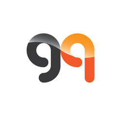 gq initial grey and orange with shine