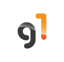 g1 initial grey and orange with shine