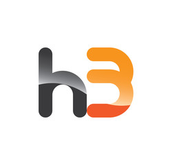 h3 initial grey and orange with shine