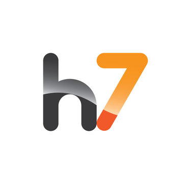 h7 initial grey and orange with shine