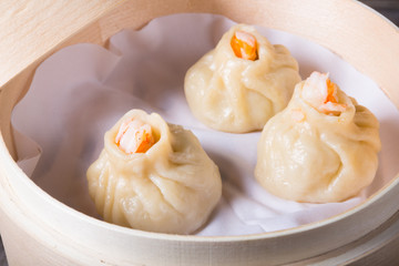Dim sum with shrimps