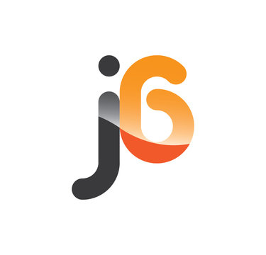 j6 initial grey and orange with shine
