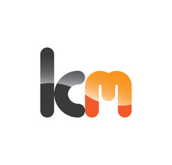km initial grey and orange with shine