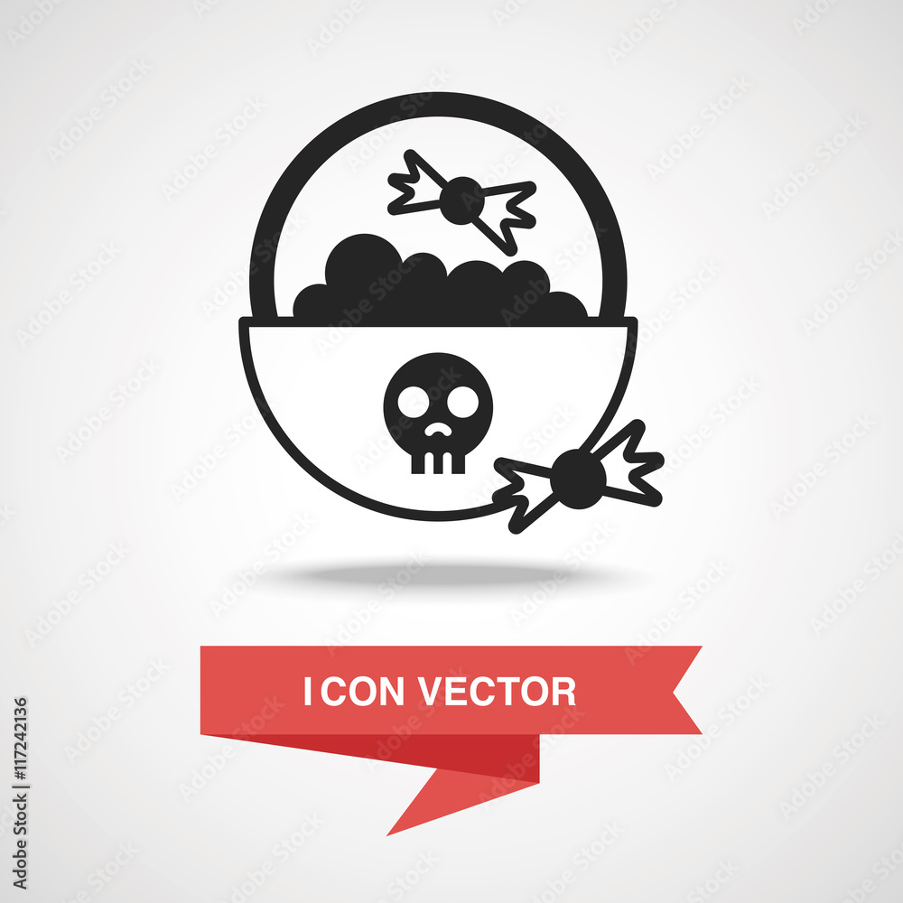 Poster halloween candy icon