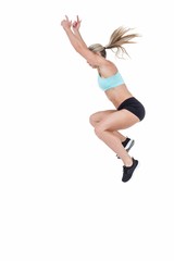 Female athlete jumping