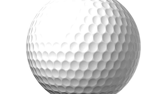 Golf Ball On White Background.
Loop able 3DCG render Animation.