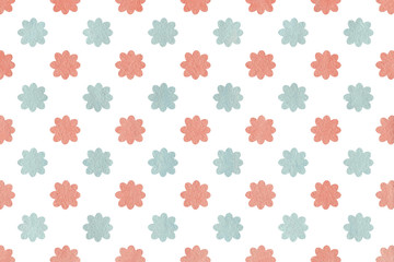 Watercolor pink and blue flowers.
