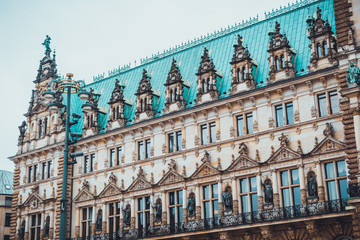 Fototapeta premium Old historic building with green roof