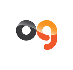 og initial grey and orange with shine