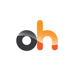 oh initial grey and orange with shine