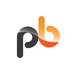 pb initial grey and orange with shine