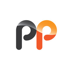 pp initial grey and orange with shine