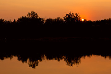 twilight over the river