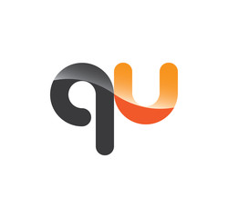 qu initial grey and orange with shine