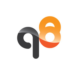 q8 initial grey and orange with shine