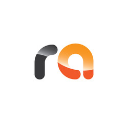 ra initial grey and orange with shine