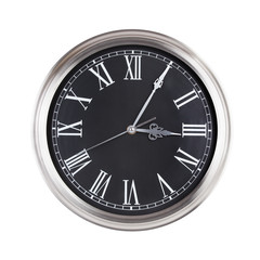 Five minutes past three on the clock