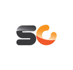 sc initial grey and orange with shine