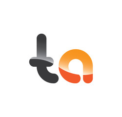 ta initial grey and orange with shine