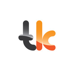 tk initial grey and orange with shine