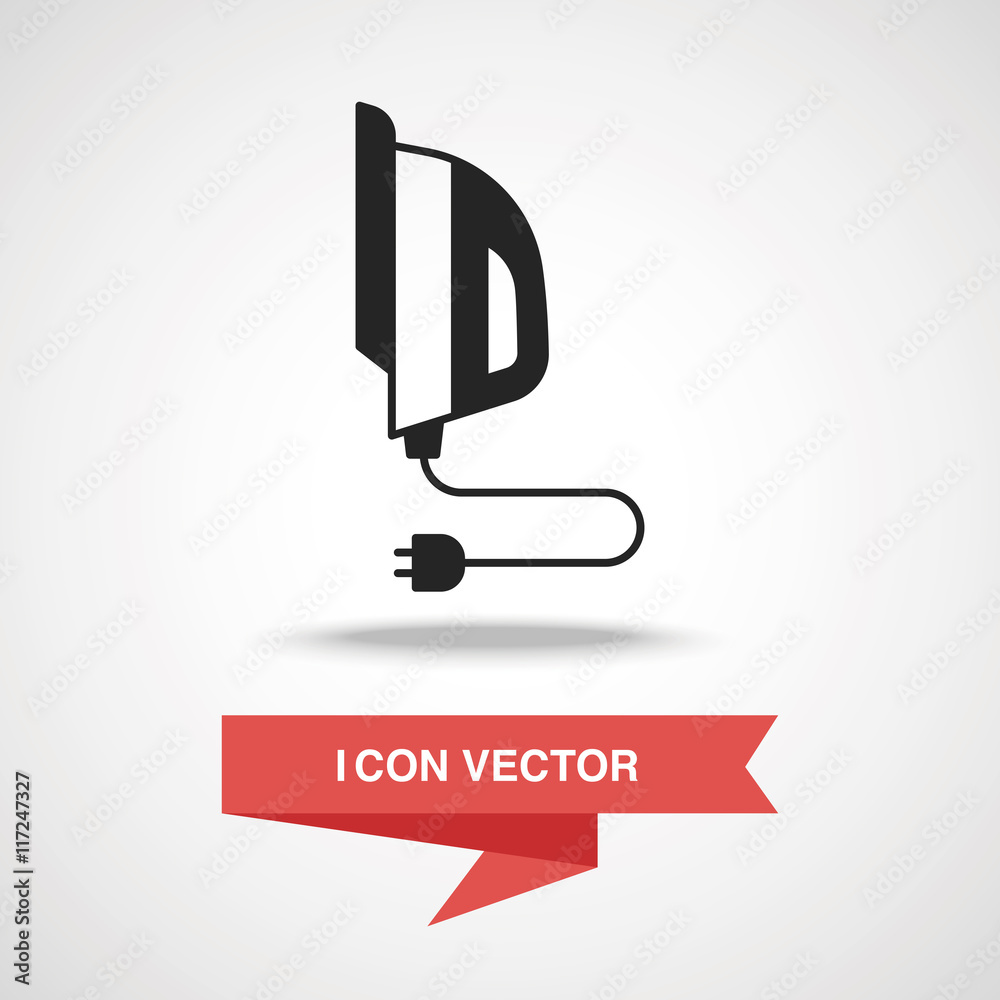 Sticker iron icon