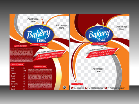 bakery shop flyer template & pamplet