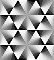 Vector Illustration. Seamless Polygonal Monochrome Pattern. Geometric Abstract Background