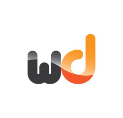 wd initial grey and orange with shine