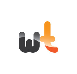 wt initial grey and orange with shine