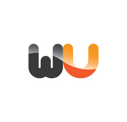 wu initial grey and orange with shine