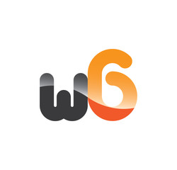 w6 initial grey and orange with shine