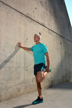 Older Man Practicing Stretching