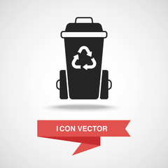 Environmental protection concept recycled garbage icon