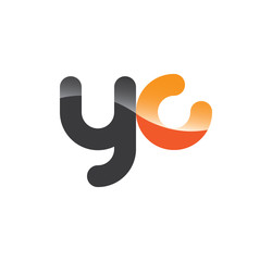 yc initial grey and orange with shine