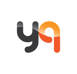 yq initial grey and orange with shine