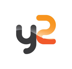 y2 initial grey and orange with shine