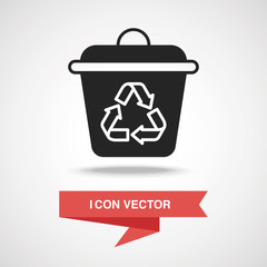 Environmental protection concept recycled garbage icon