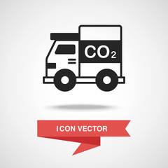 Environmental protection concept green car icon