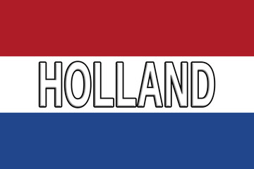 Flag of Holland With Text