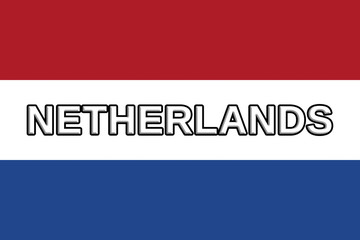 Flag of The Netherlands Text