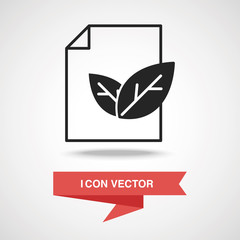 Environmental protection concept recycled paper icon