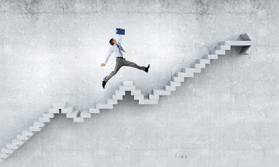 Up the career ladder . Mixed media