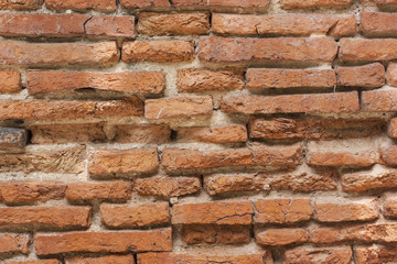 ancient red brick wall