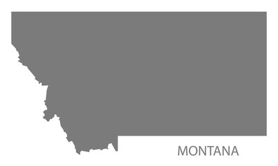 Montana USA Map grey