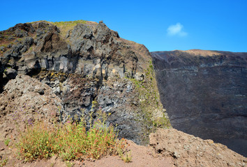 Vesuvius volcano crater next to Naples. Italy