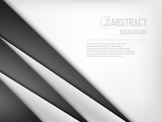 Abstract background of white and black origami paper. Vector illustration